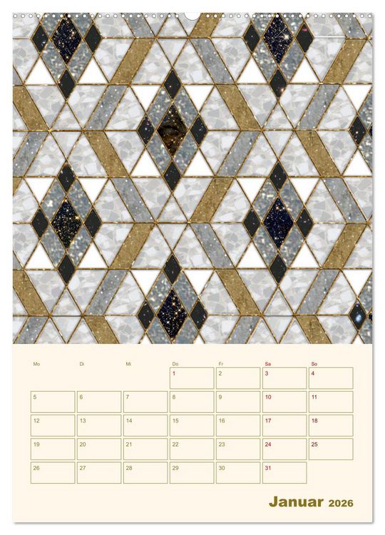 Produktbild: Art Deco Planer (Wandkalender 2026 DIN A2 hoch), CALVENDO Monatskalender