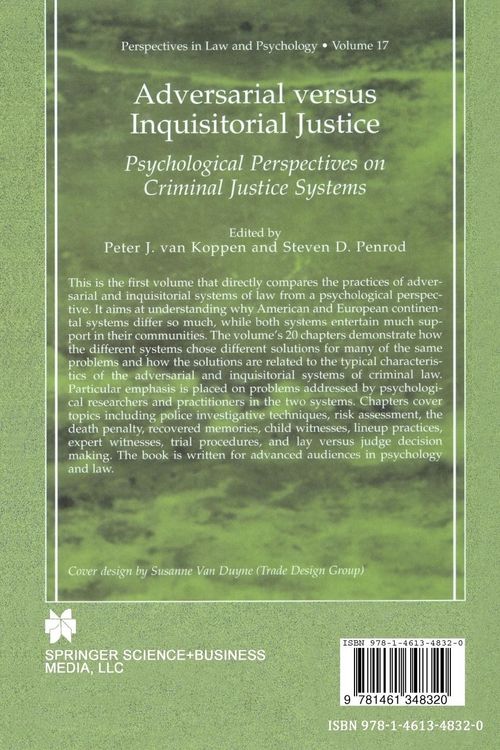 Produktbild: Adversarial versus Inquisitorial Justice