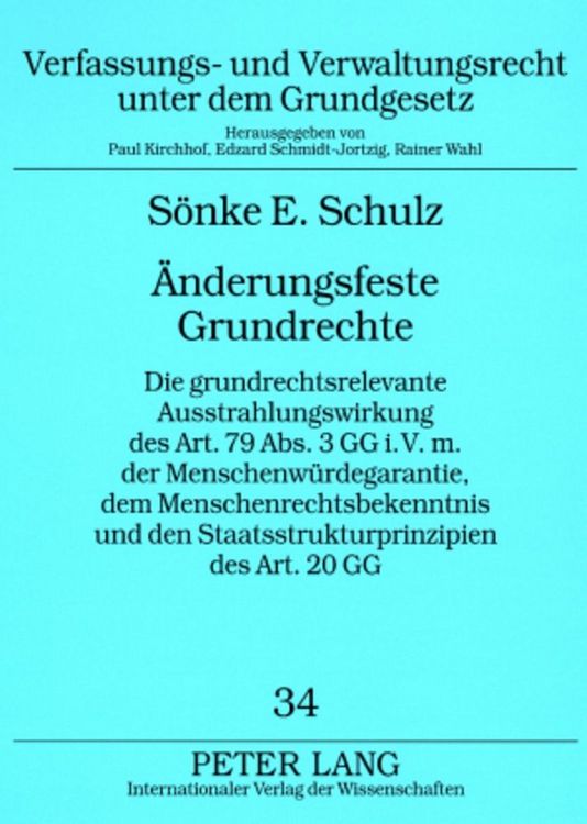 Produktbild: &Auml;nderungsfeste Grundrechte