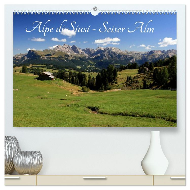 Produktbild: Alpe di Siusi - Seiser Alm (hochwertiger Premium Wandkalender 2026 DIN A2 quer), Kunstdruck in Hochglanz