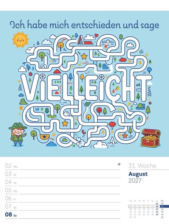 Produktbild: Klartext Spr&uuml;chekalender Wochenplaner 2027