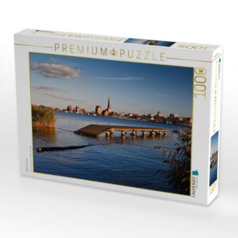Produktbild: CALVENDO Puzzle Blick auf Rostock | 1000 Teile Lege-Gr&ouml;&szlig;e 64x48cm Foto-Puzzle f&uuml;r gl&uuml;ckliche Stunden
