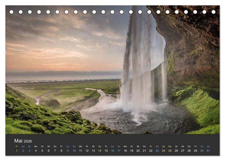 Produktbild: Island (Tischkalender 2026 DIN A5 quer), CALVENDO Monatskalender