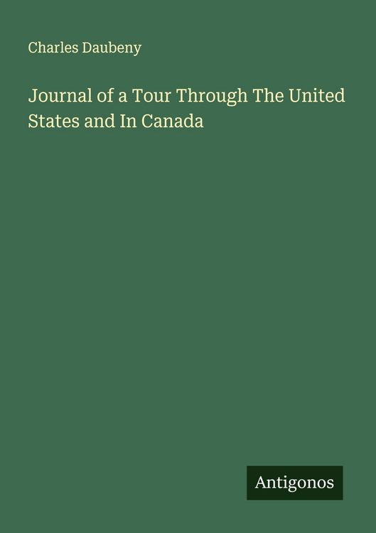 Produktbild: Journal of a Tour Through The United States and In Canada