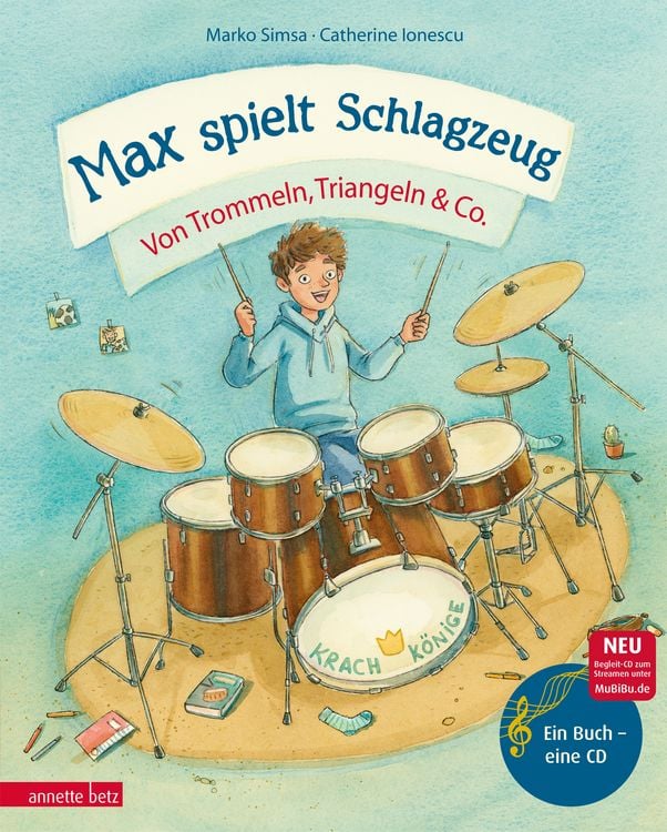 Produktbild: Max spielt Schlagzeug (Das musikalische Bilderbuch mit CD und zum Streamen)