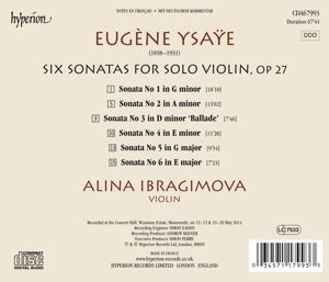 Produktbild: Sonaten f&uuml;r Violine solo-Nr.1 in g-moll/+