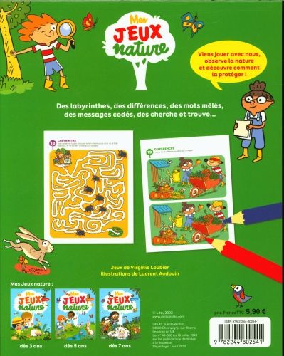 Produktbild: Mes jeux nature : d&egrave;s 9 ans