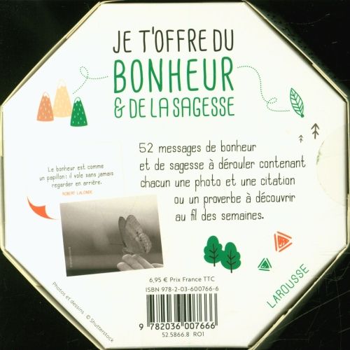 Produktbild: Je t'offre du bonheur & de la sagesse