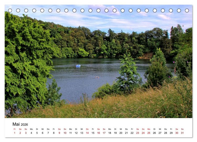 Produktbild: Sehenswertes in der Eifel - Die sch&ouml;nsten Maare (Tischkalender 2026 DIN A5 quer), CALVENDO Monatskalender