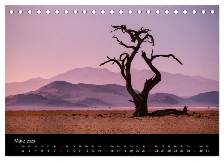 Produktbild: Das Licht Namibias (Tischkalender 2026 DIN A5 quer), CALVENDO Monatskalender
