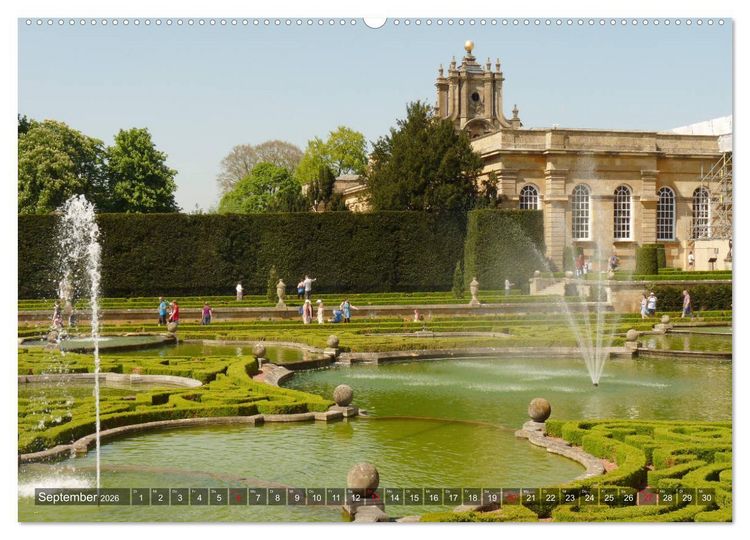 Produktbild: Schl&ouml;sser und G&auml;rten in England (Wandkalender 2026 DIN A2 quer), CALVENDO Monatskalender