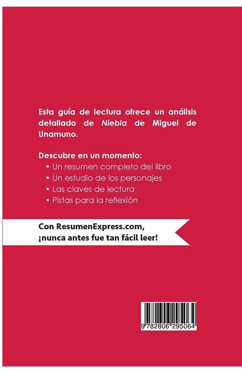 Produktbild: Niebla de Miguel de Unamuno (Gu&iacute;a de lectura)