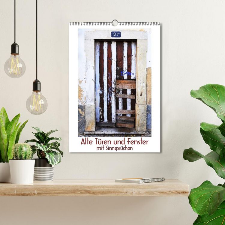 Produktbild: Alte T&uuml;ren und Fenster mit Sinnspr&uuml;chen (Wandkalender 2026 DIN A3 hoch), CALVENDO Monatskalender