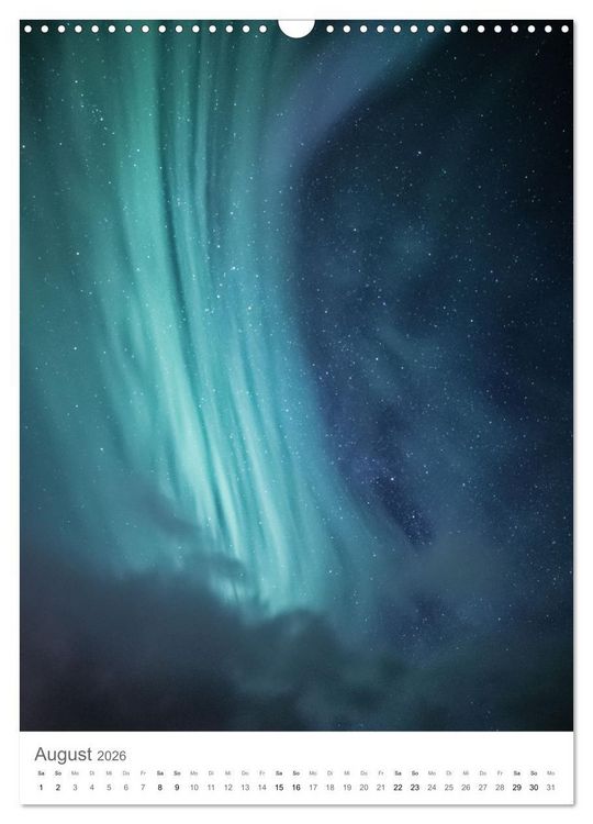 Produktbild: Nordlichter &ndash; Farbenspiel der Nacht (Wandkalender 2026 DIN A3 hoch), CALVENDO Monatskalender