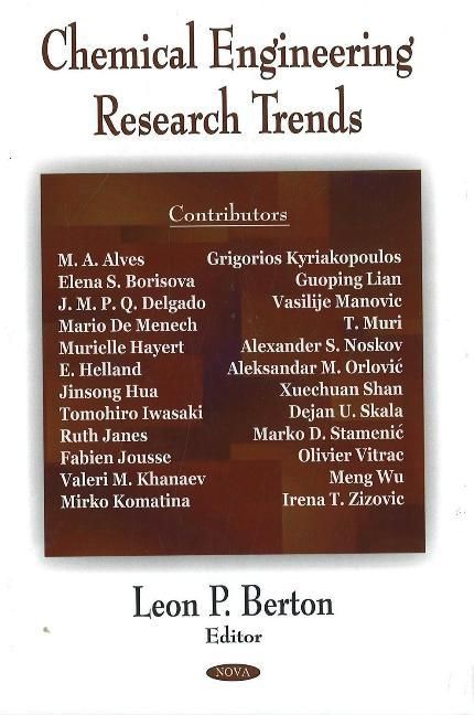 Produktbild: Chemical Engineering Research Trends