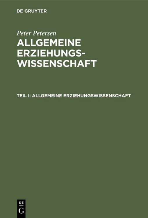 Produktbild: Allgemeine Erziehungswissenschaft