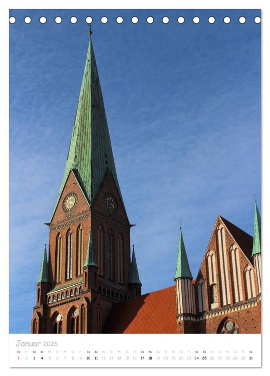 Produktbild: Ein Tag durch Schwerin (Tischkalender 2026 DIN A5 hoch), CALVENDO Monatskalender