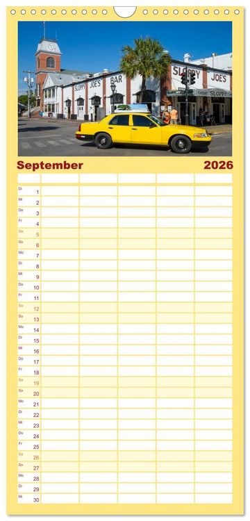 Produktbild: Familienplaner 2026 - FLORIDA KEYS UND KEY WEST Malerische Reiseroute mit 5 Spalten (Wandkalender, 21 x 45 cm) CALVENDO