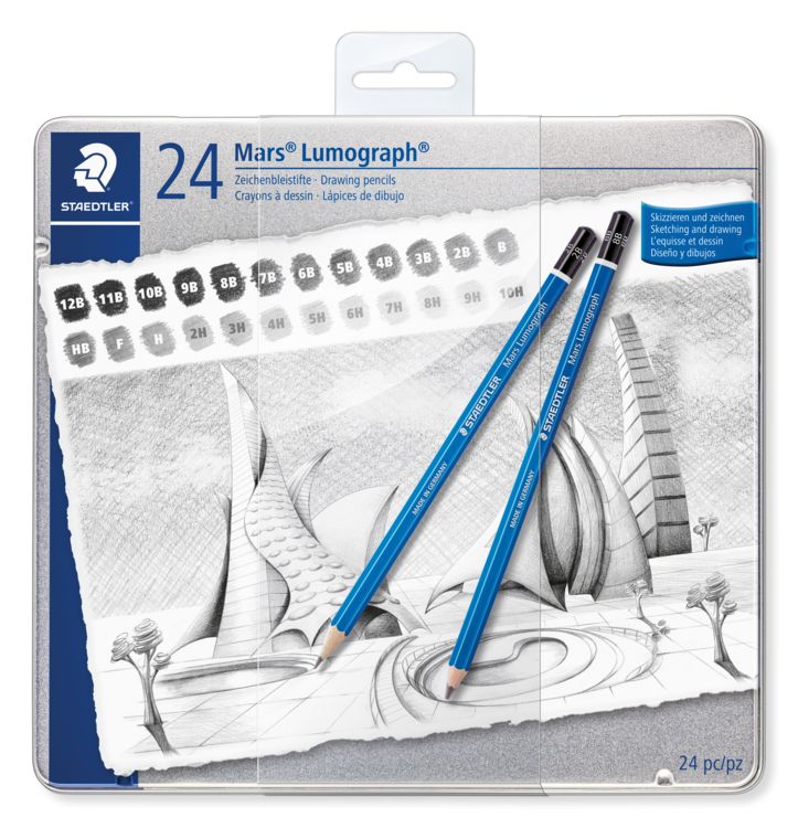 Produktbild: STAEDTLER Mars Schreib- und Zeichbedarf Mars Lumograph 100 Zeichenbleistift, 24er Set