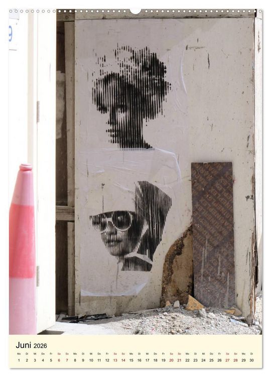 Produktbild: Flower Power in StreetArt (hochwertiger Premium Wandkalender 2026 DIN A2 hoch), Kunstdruck in Hochglanz