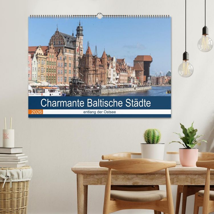 Produktbild: Charmante Baltische St&auml;dte entlang der Ostsee (Wandkalender 2026 DIN A2 quer), CALVENDO Monatskalender