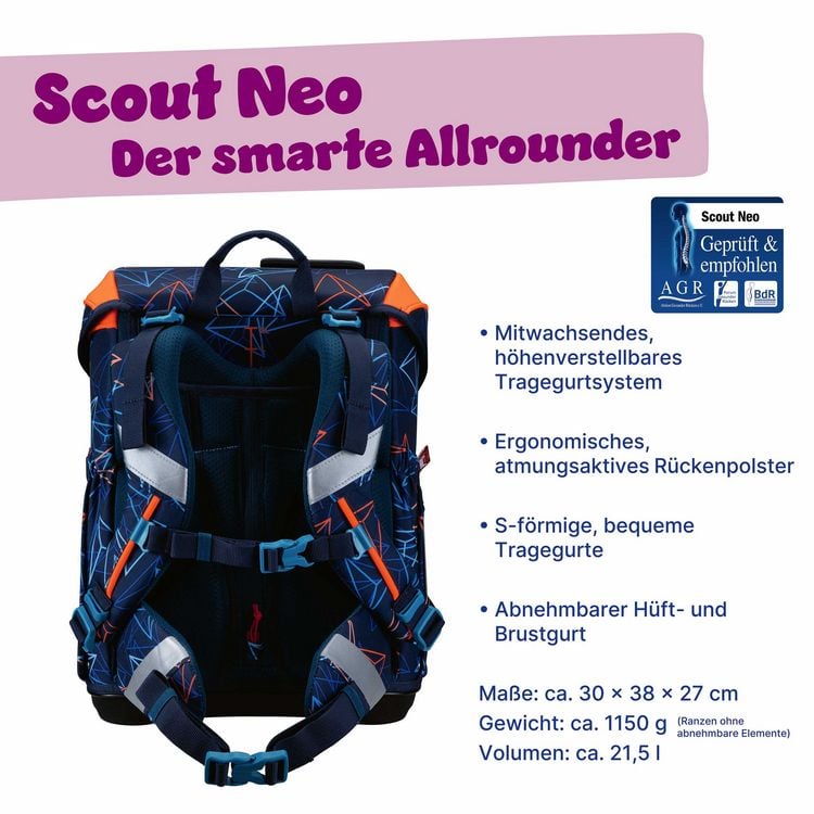 Produktbild: Scout Schulranzen Set Neo, Schulranzen Set, 4tlg, Offroad