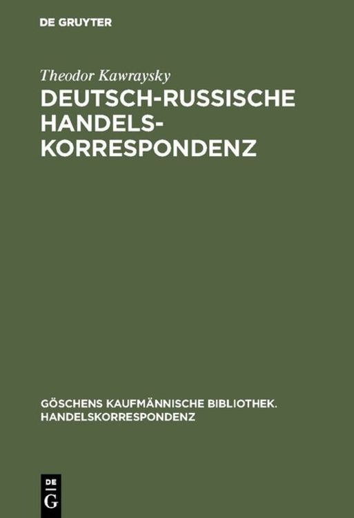 Produktbild: Deutsch-russische Handelskorrespondenz