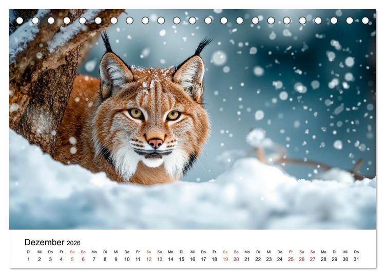 Produktbild: Tierische Jahreszeiten (Tischkalender 2026 DIN A5 quer), CALVENDO Monatskalender