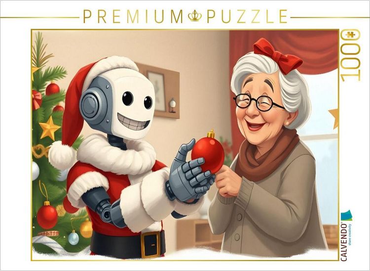 Produktbild: CALVENDO Puzzle Er h&auml;ngt die Kugeln perfekt ich mache sie charmant schief | 1000 Teile Lege-Gr&ouml;&szlig;e 64x48cm Foto-Puzzle f&uuml;r gl&uuml;ckliche Stunden