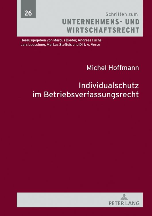 Produktbild: Individualschutz im Betriebsverfassungsrecht