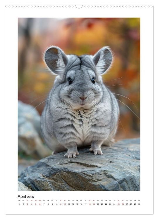 Produktbild: Waurick, K: Knuddlige Chinchillas (hochwertiger Premium Wand