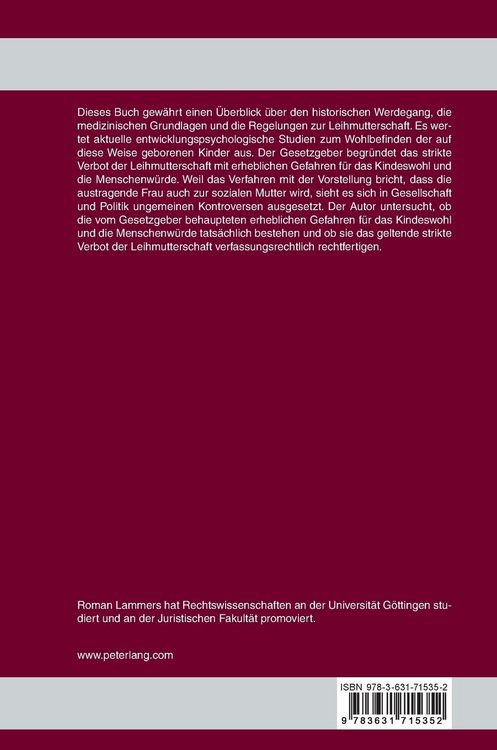 Produktbild: Leihmutterschaft in Deutschland