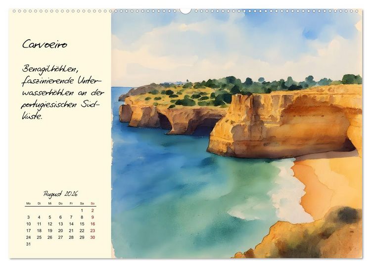 Produktbild: Portugal - Traumland am Atlantik (hochwertiger Premium Wandkalender 2026 DIN A2 quer), Kunstdruck in Hochglanz