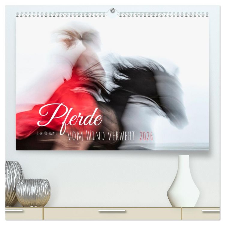 Produktbild: Pferde vom Wind verweht (hochwertiger Premium Wandkalender 2026 DIN A2 quer), Kunstdruck in Hochglanz
