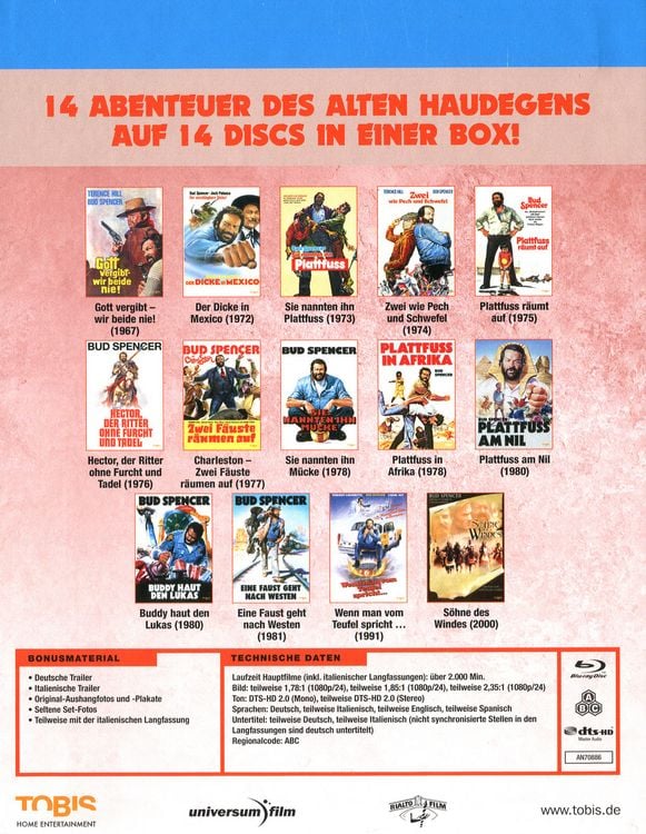 Produktbild: Die Bud Spencer Jumbo Box XXL [14 BRs]