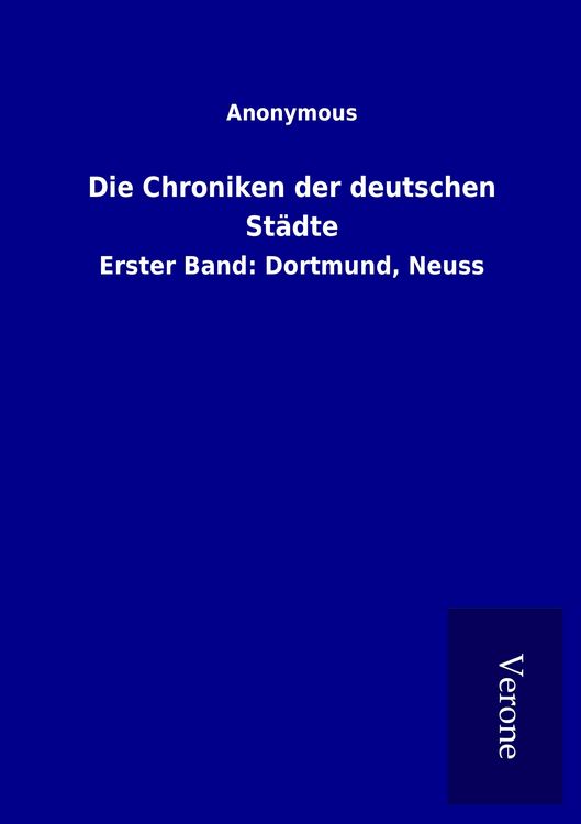 Produktbild: Die Chroniken der deutschen St&auml;dte