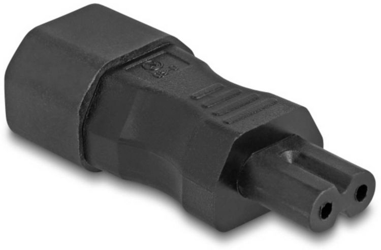 Produktbild: Delock 80469 Netz-Adapter Kleinger&auml;te-Buchse C7 - Stecker C14 Schwarz 1 St. Bag