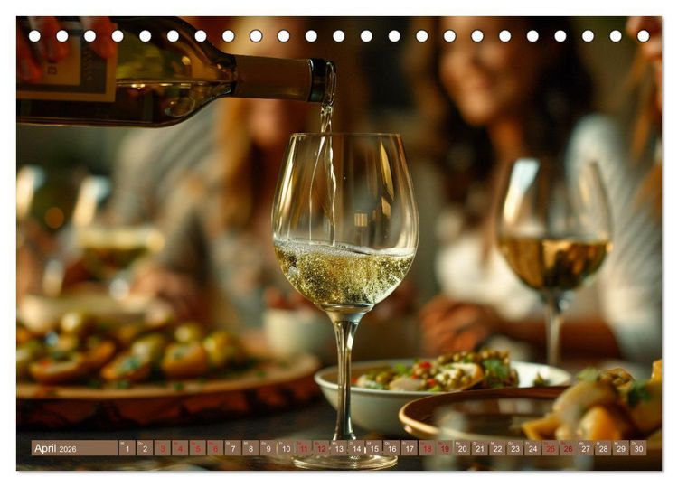 Produktbild: Wein begeistert (Tischkalender 2026 DIN A5 quer), CALVENDO Monatskalender
