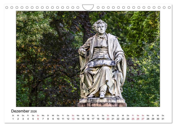 Produktbild: Komponisten-Denkm&auml;ler in Wien (Wandkalender 2026 DIN A4 quer), CALVENDO Monatskalender