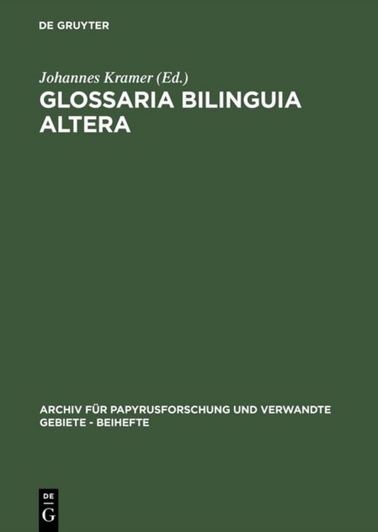 Produktbild: Glossaria bilinguia altera