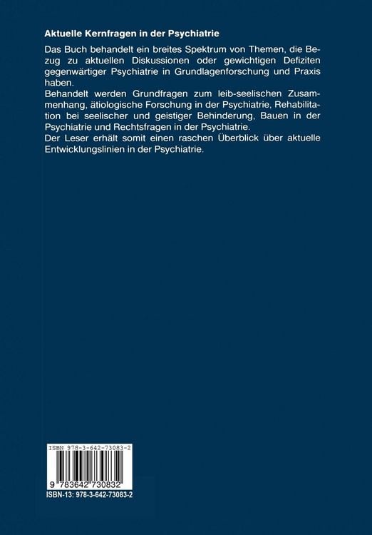 Produktbild: Aktuelle Kernfragen in der Psychiatrie
