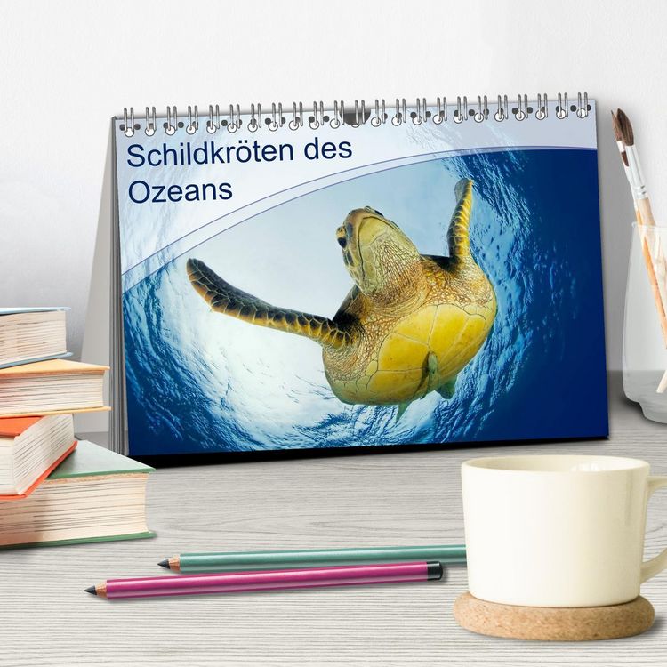 Produktbild: Schildkr&ouml;ten des Ozeans (Tischkalender 2026 DIN A5 quer), CALVENDO Monatskalender