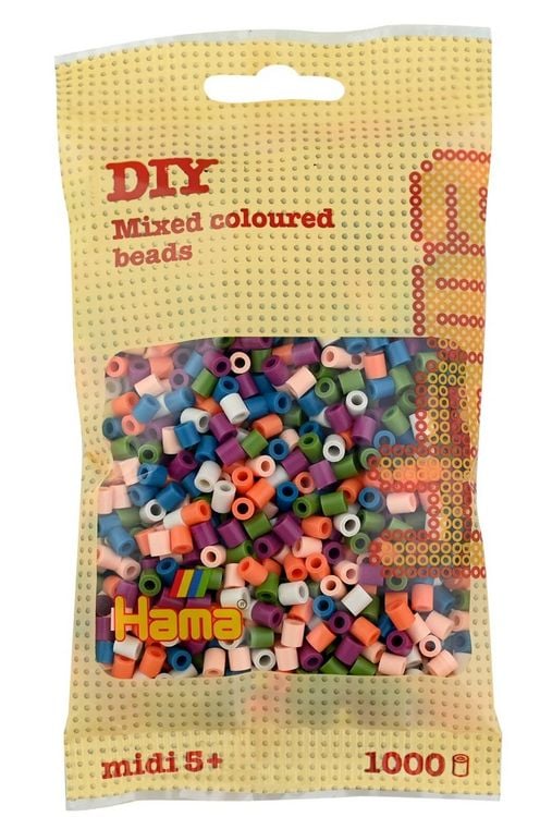 Bild vom Artikel Hama 207-58 - DIY Bügelperlen Midi 5+, ca. 1000 Stück, Mix 58 Pastell vom Autor 