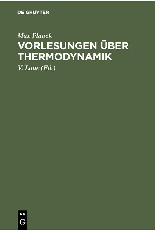 Produktbild: Vorlesungen &uuml;ber Thermodynamik