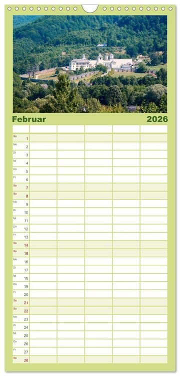 Produktbild: Familienplaner 2026 - Streifz&uuml;ge durch die Walachei mit 5 Spalten (Wandkalender, 21 x 45 cm) CALVENDO