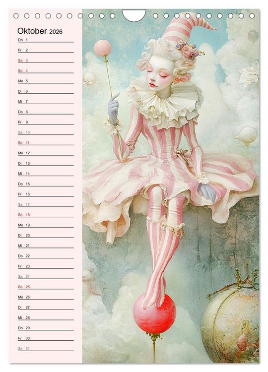 Produktbild: Tarot Wunderwelten. Surrealistische und magische Tarot-Kunst (Wandkalender 2026 DIN A4 hoch), CALVENDO Monatskalender