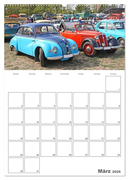 Produktbild: Ost-Oldtimer in Magdeburg (hochwertiger Premium Wandkalender 2026 DIN A2 hoch), Kunstdruck in Hochglanz