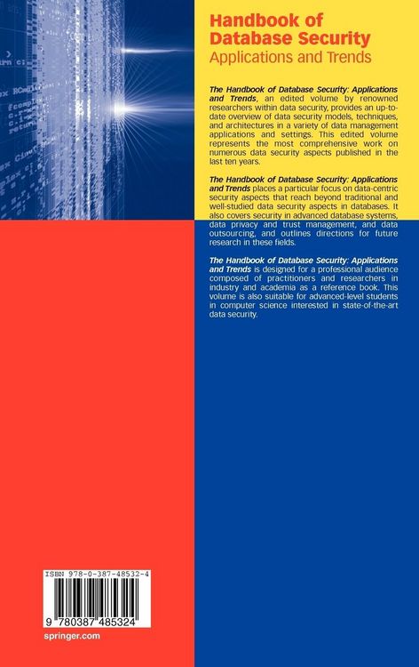 Produktbild: Handbook of Database Security