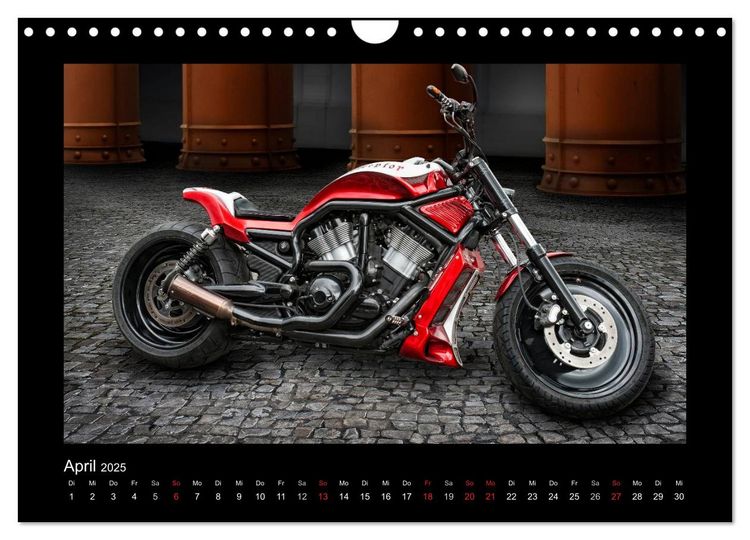 Produktbild: Motorrad-Tr&auml;ume &ndash; Chopper und Custombikes (Wandkalender 2025 DIN A4 quer), CALVENDO Monatskalender