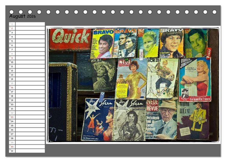 Produktbild: Der Charme der 60er Jahre (Tischkalender 2026 DIN A5 quer), CALVENDO Monatskalender